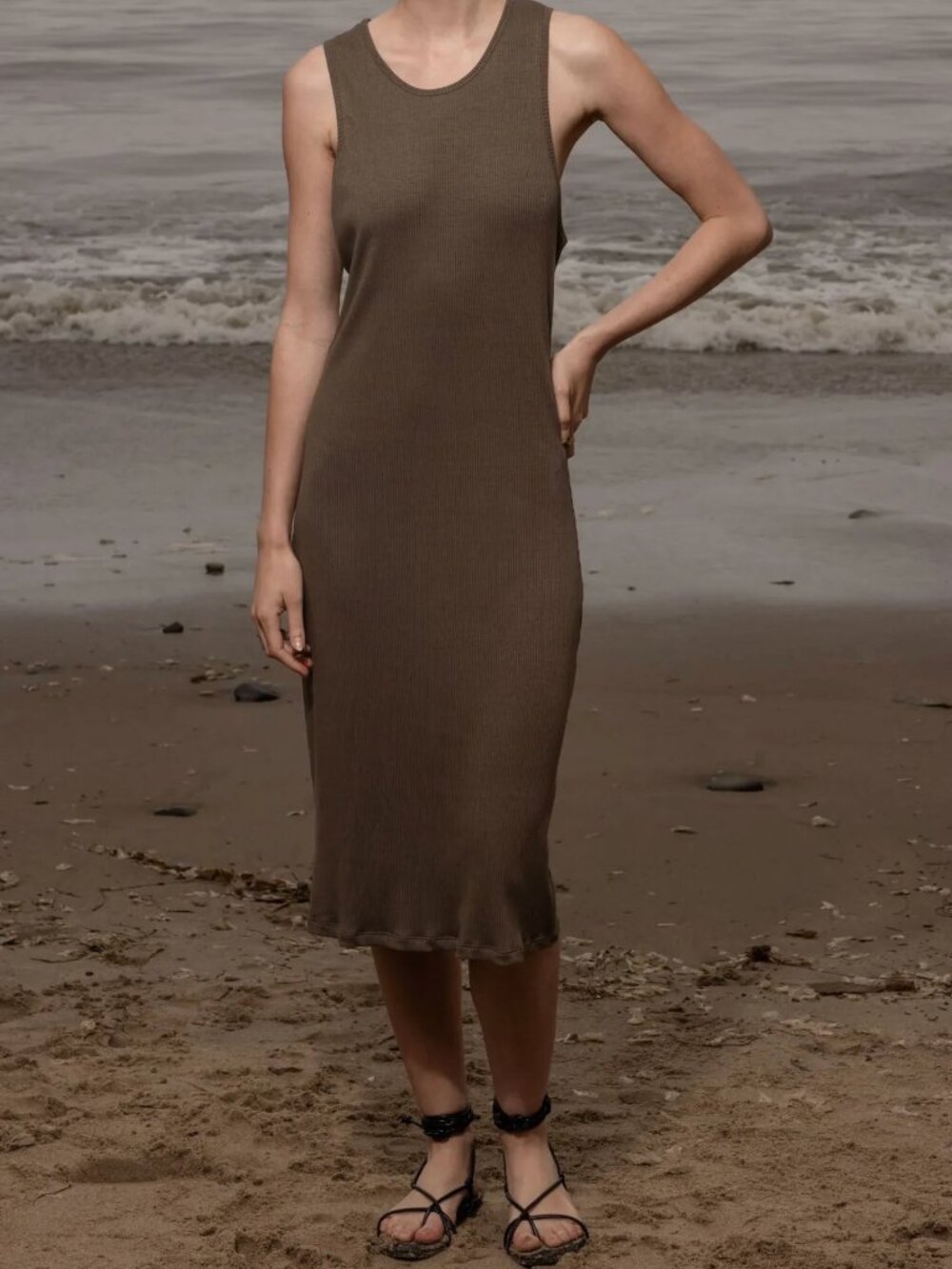 Heidi Merrick Ribbed Tank Dress size M